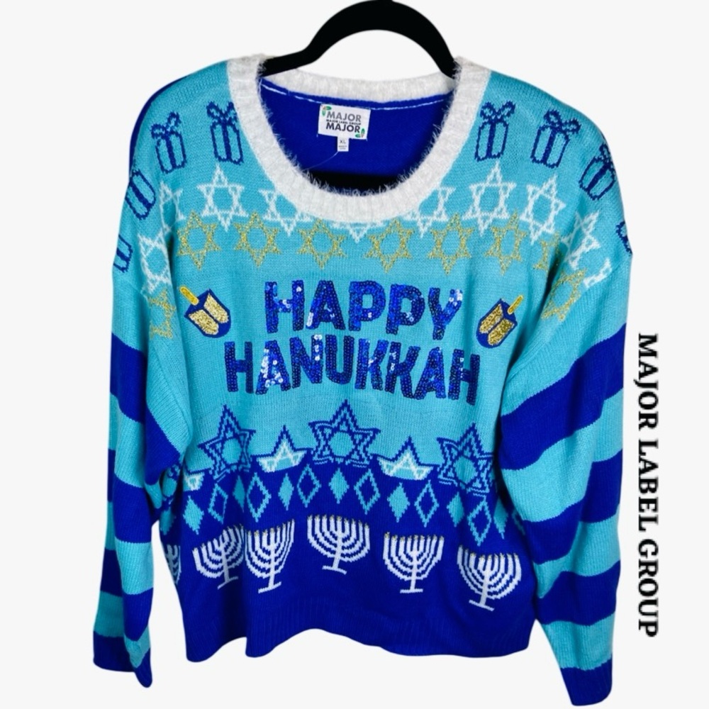MAJOR LABEL GROUP Hanukkah Sweater
Women’s Size XL